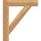 Ekena Millwork Traditional Block Rough Sawn Bracket, Western Red Cedar, 4"W x 24"D x 28"H BKT04X24X28TRA05RWR - alternate 4